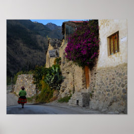 ペルーのオランタイタンボ歩く ポスター