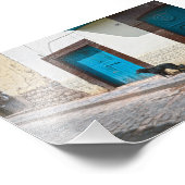 ペルーのクスコで黒犬 フォトプリント            (角)