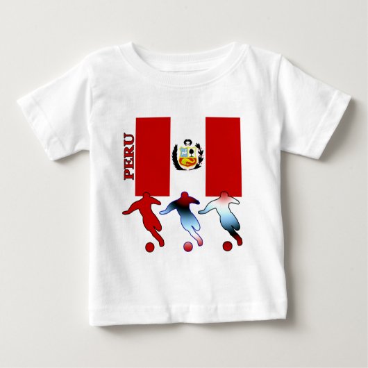 ペルーのサッカーの選手 ベビーTシャツ (正面)
