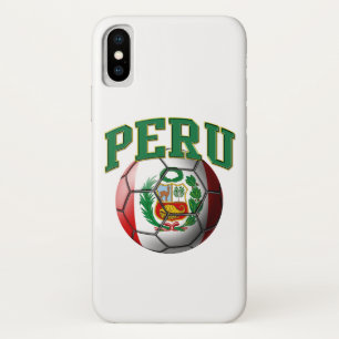 ペルーのサッカーボールの旗 iPhone X ケース