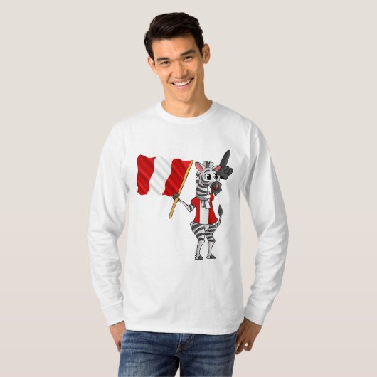 ペルーのシマウマ Tシャツ (正面フル)
