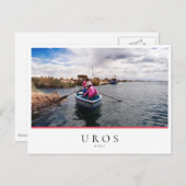 ペルーのティチカカ湖に浮かぶウロス諸島 ポストカード (正面/裏面)