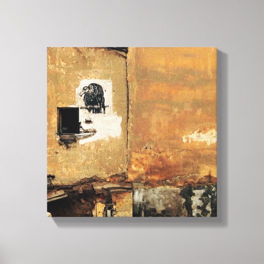 ペルーのハゲワシの街の壁 キャンバスプリント (正面)
