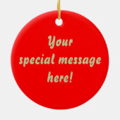 ペルーのパソ馬シルエットメリークリスマス セラミックオーナメント (裏面)