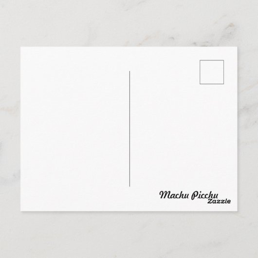 ペルーのマチュピチュ失ったー「インカの街」 ポストカード (裏面)