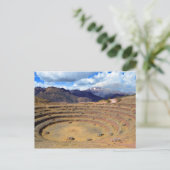 ペルーのモレーにあるインカ農用地 ポストカード (スタンド正面)