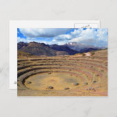 ペルーのモレーにあるインカ農用地 ポストカード (正面/裏面)