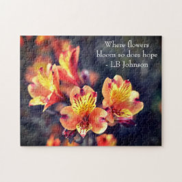 ペルーのユリの花の植物学インスピレーション ジグソーパズル