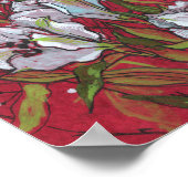 ペルーのユリ春の花フローラアートスケッチ ポスター (角)