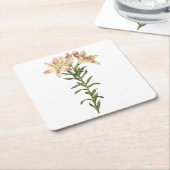 ペルーのユリ（アルストロメリアペレグリナ） by Redote スクエアペーパーコースター (アングル)