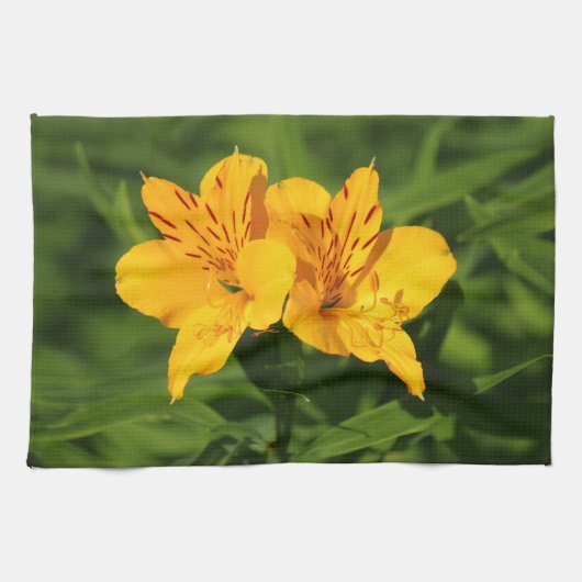 ペルーのユリ キッチンタオル (横)