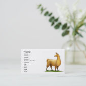 ペルーのラマのプロフィールカード 名刺 (スタンド正面)