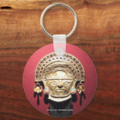 ペルーのリマ市にあるインカ金ゴールド式包丁(トゥミ) キーホルダー (正面)