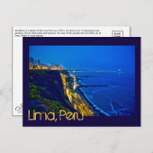 ペルーのリマ、ミラフローレス地区、ロサンゼルス ポストカード (正面/裏面)