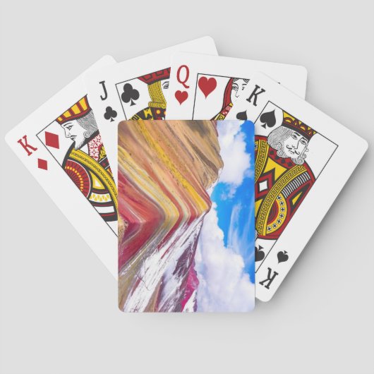 ペルーのレインボー山脈 トランプ (裏面)