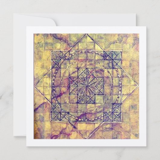 ペルーの古代ナスカ・マンダラ。カード サンキューカード (正面)