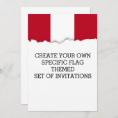 ペルーの国旗 招待状 (正面/裏面)