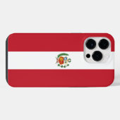ペルーの国旗 iPhoneケース (裏面横)