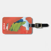 ペルーの地図図解入りの、写真付きの旅行ポスター ラゲッジタグ (正面横)