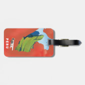 ペルーの地図図解入りの、写真付きの旅行ポスター ラゲッジタグ (裏面横)