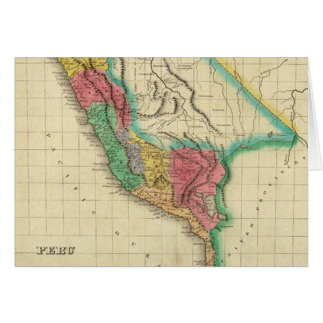 ペルーの地図 (正面横)