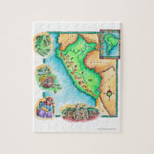 ペルーの地図 ジグソーパズル