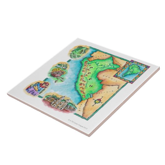 ペルーの地図 タイル (側面)