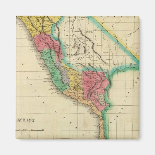 ペルーの地図 マグネット (正面)