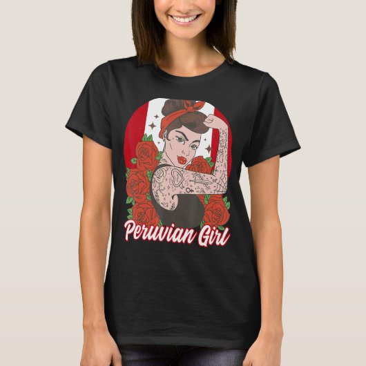 ペルーの少女ペルー女性1 Tシャツ (正面)