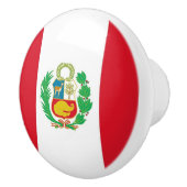 ペルーの旗とセラミックノブの引っ張り セラミックノブ (右)