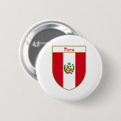ペルーの旗の盾 缶バッジ (正面&裏面)