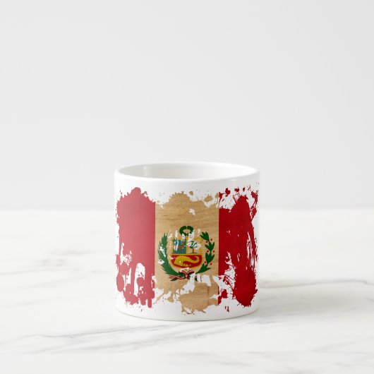 ペルーの旗 エスプレッソカップ (正面)