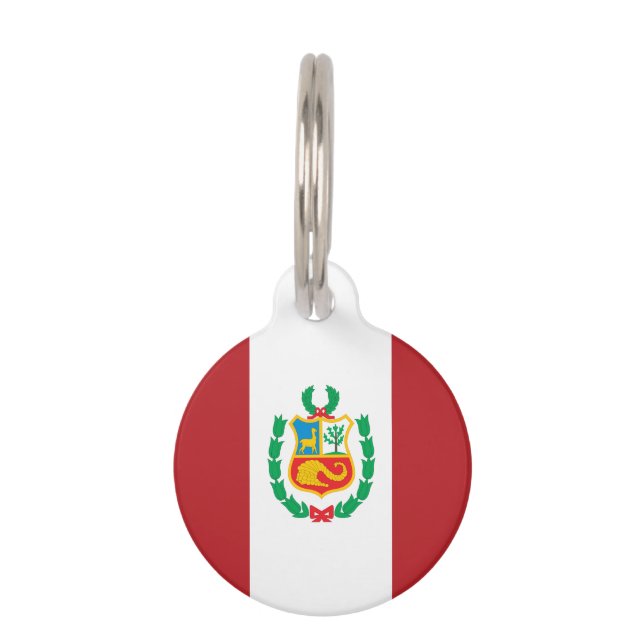 ペルーの旗 ペット　ネームタグ (裏面)