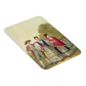 ペルーの男性と女性の伝統的服装(列) マグネット (右側)