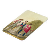 ペルーの男性と女性の伝統的服装(列) マグネット (左側)