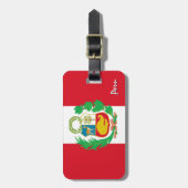 ペルーの荷物タグ、愛国的なペルー国旗 ラゲッジタグ (正面縦)