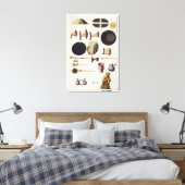 ペルーのIncaの道具と工芸品は、「Le Costume A」から キャンバスプリント (インサイチュ (寝室))