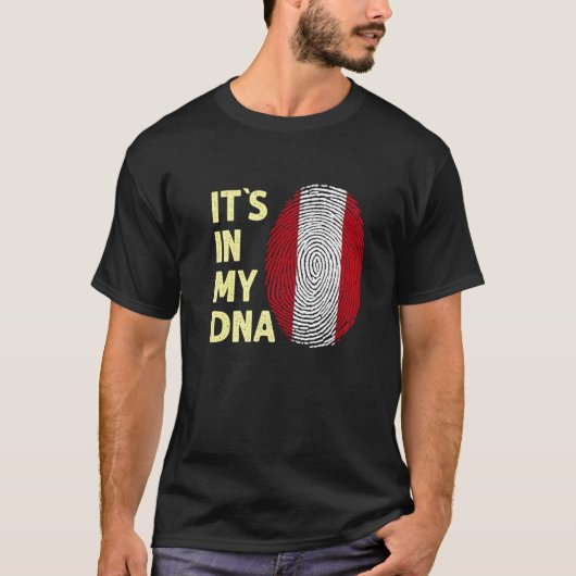 ペルーは私のDnaペルー国旗のチーム Tシャツ (正面)