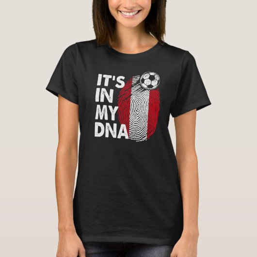 ペルーは私のDnaペルー国旗のチーム Tシャツ (正面)