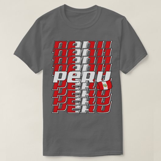 ペルーカスケード文字3 Tシャツ (デザイン正面)