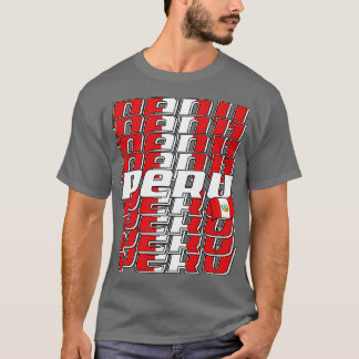 ペルーカスケード文字3 Tシャツ