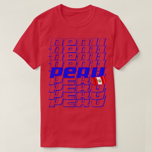 ペルーカスケード文字 Tシャツ (デザイン正面)