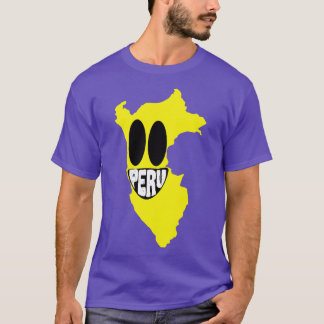ペルーグリニングペルーハッピースミーク顔 Tシャツ