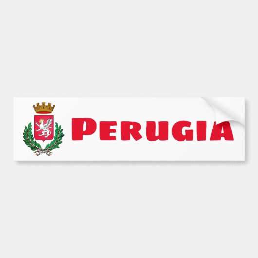 ペルージャの紋章 イタリア バンパーステッカー (正面)