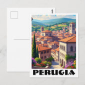 ペルージャイタリアトラベル ポストカード (正面/裏面)
