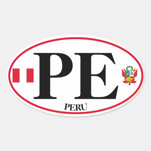 ペルースタイルオーバルステッカー 楕円形シール (正面)