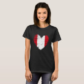 ペルーハートペルー国旗ペループライド Tシャツ (正面フル)