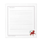 ペルーパソホースフェスティバルスターズパーソナライズされた ノートパッド (正面)