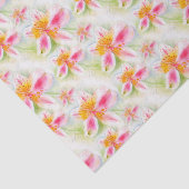 ペルーユリのアルストロメリア属の水彩画のティッシュペーパー 薄葉紙 (詳細)