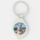 ペルーラマ キーホルダー (正面)